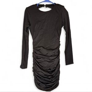 Bardot Elegant Black Ruched Dress